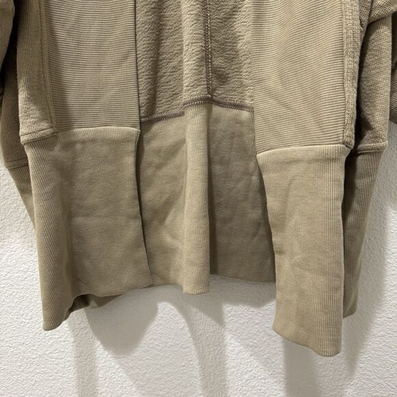 Free People Beach Ribbed Slouchy Oversized Open Front Cardigan Tan Size XS - Picture 5 of 9